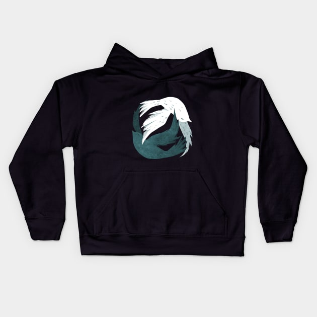 Yin Yang Birds in Flight Kids Hoodie by MichelleScribbles